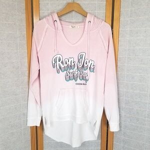 Ron Jon Surf Shop Hoodie Sweatshirt Size Small Pink 80s Style Long